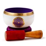 Tibetan Chakra Purple Singing Bowl In Gift Box
